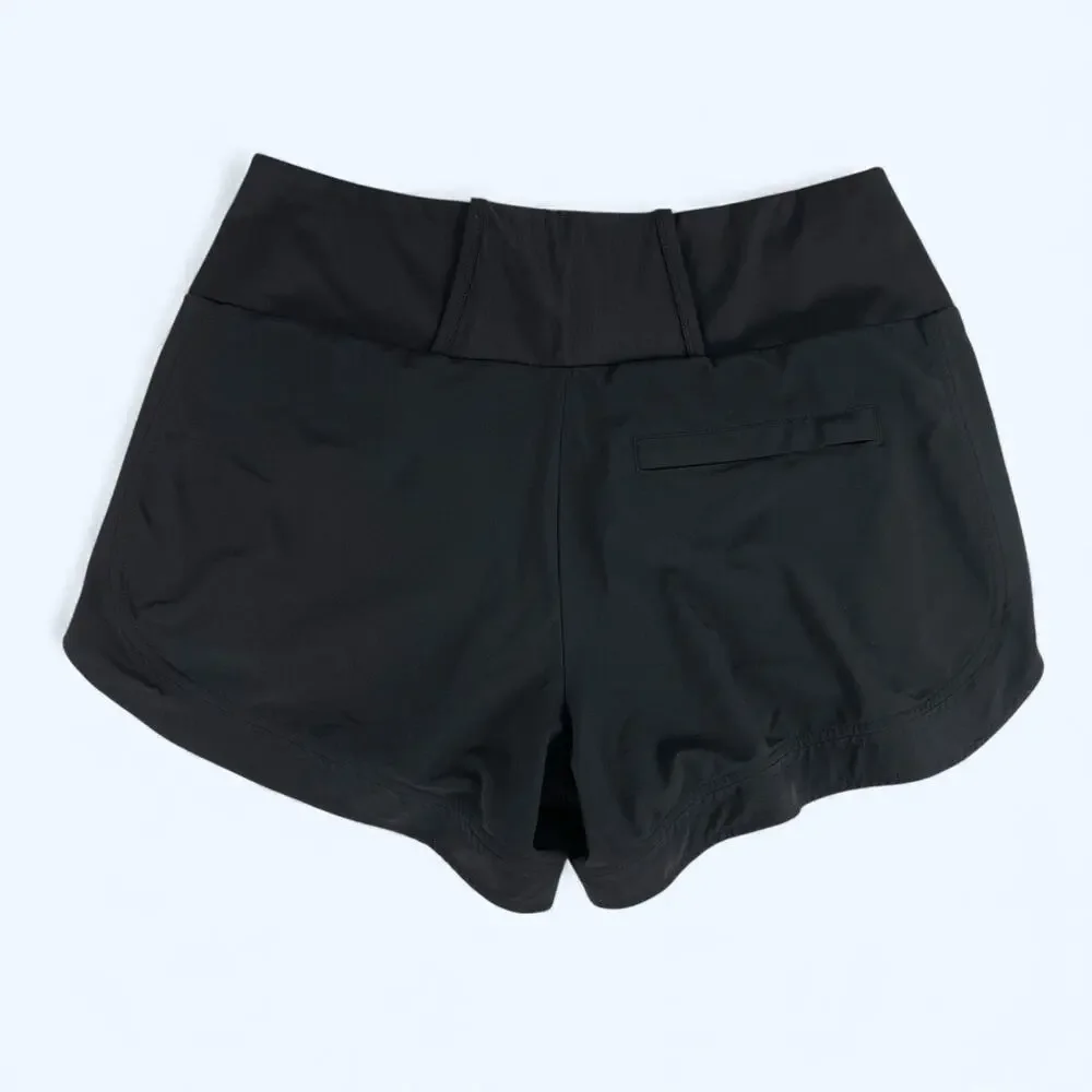 Athleta Ascender Athletic Active Running Shorts Black 406749 Size 10 NICE